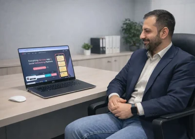 Another employee is working at his desk in Djobzy Hungary Office